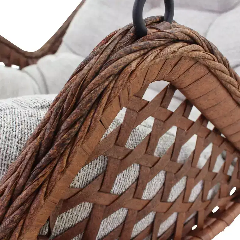 Courtyard Casual Princeton Hanging Basket - Brown Steel frame with solution dyed Poly fabric