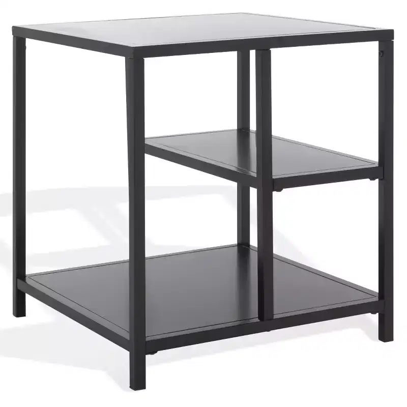 Hodge Metal 3 Shelf Accent Table - SFV9557 - Black - Safavieh Couture