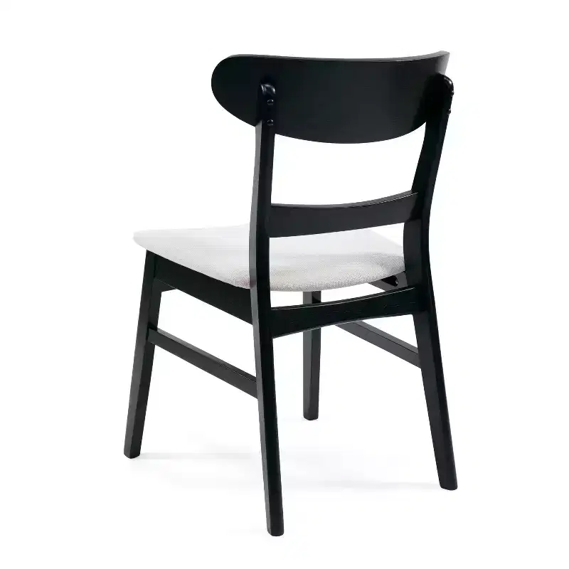 GDFStudio Dimick Mid Century Modern Fabric Upholstered Wood 5 Piece Dining Set