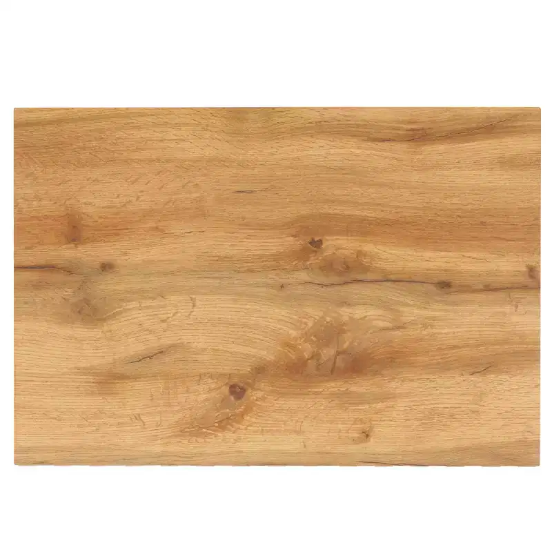 2-Drawer Nightstand in Oak Finish with Metal Glides