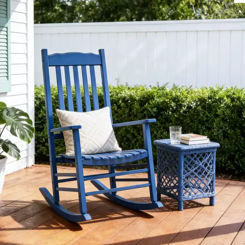 Karl Home | 24-Inch Solid Wood Patio Rocking Chair