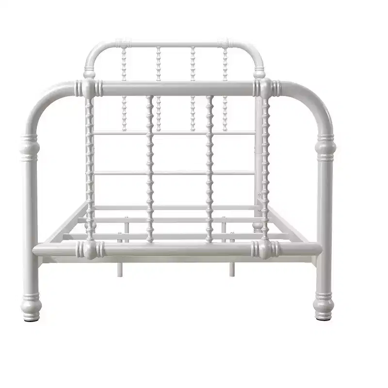DHP Jenny Lind Metal Bed, White, Twin