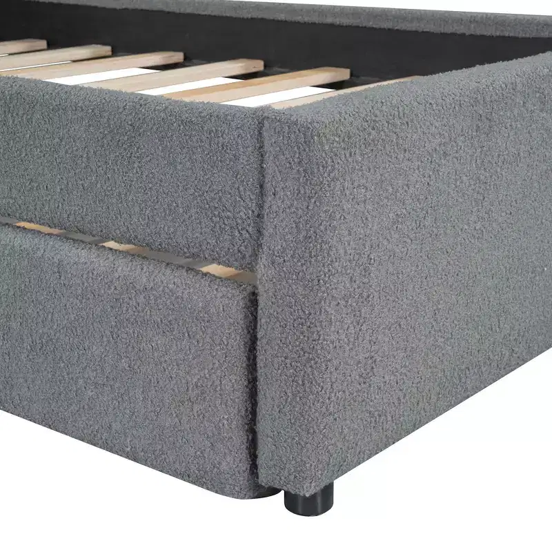 MAYEERTY Sturdy MDF & Particle Board Bed Frame with Extra Sleeping Space & Easy Assembly