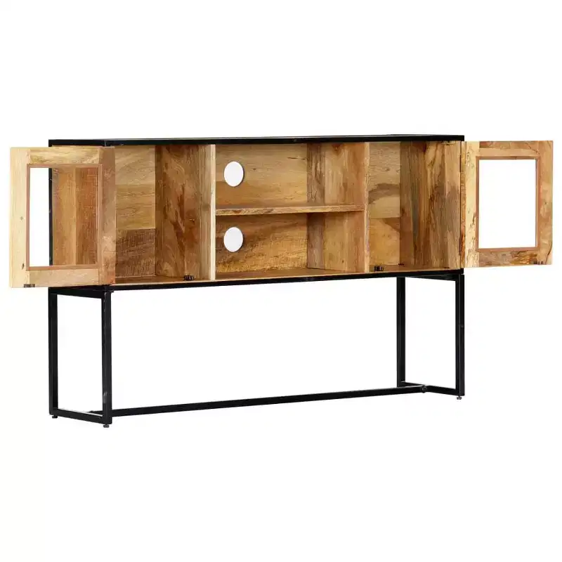 vidaXL TV Cabinet Varied Solid reclaimed wood, powder-coated steel