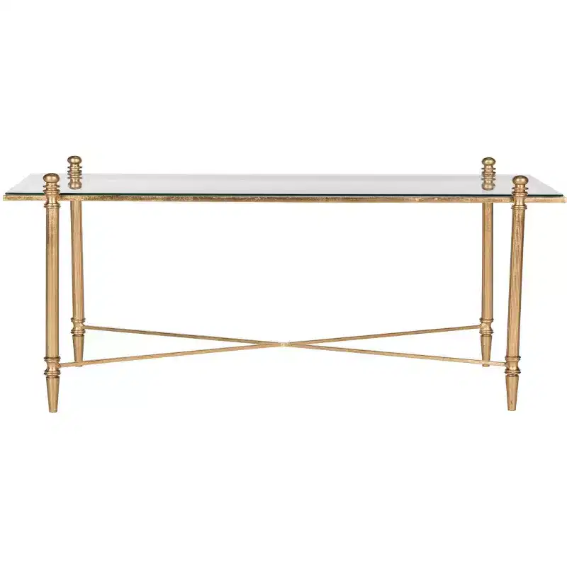 Tait Coffee Table - Gold/Glass - Safavieh