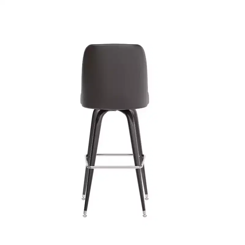 Emma and Oliver Metal Barstool with Swivel Bucket Seat