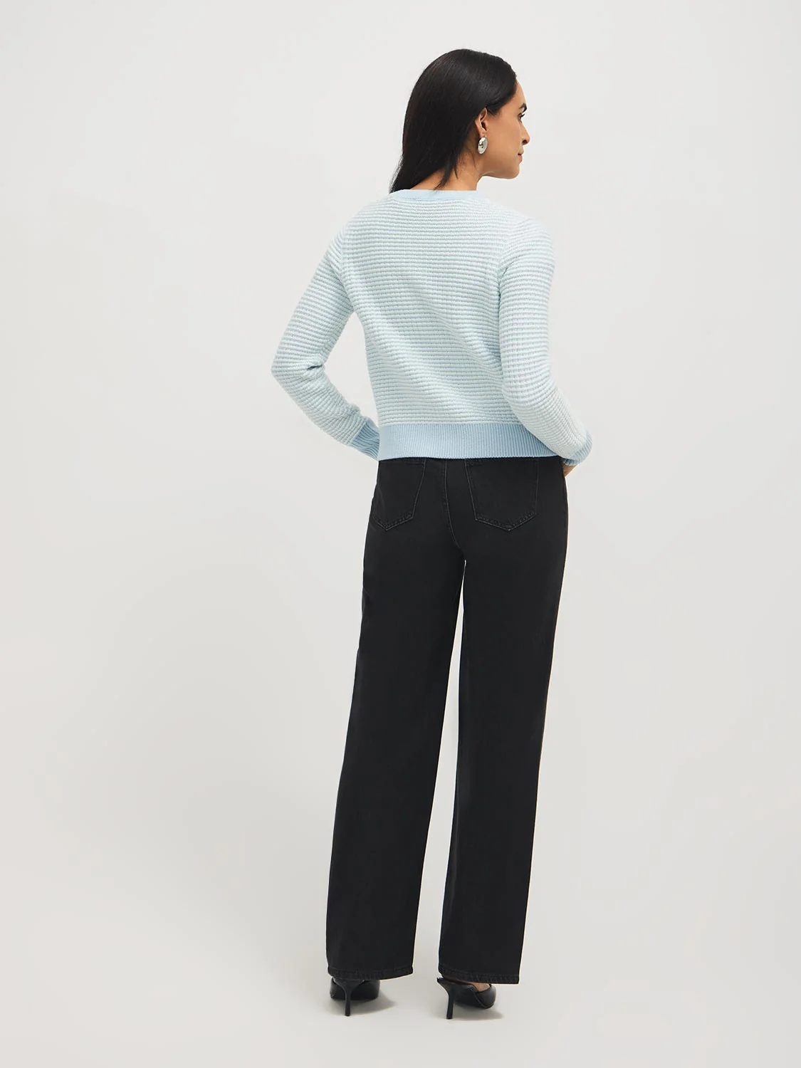 Tweed Button-Front Cardigan