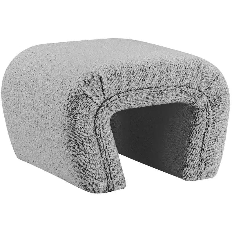 Meridian Furniture,Odelia Boucle Fabric Bench