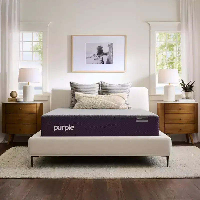 Purple RestorePlus Hybrid Mattress Soft with 3 GelFlex Grid and 3 Zone Coil System, Grey