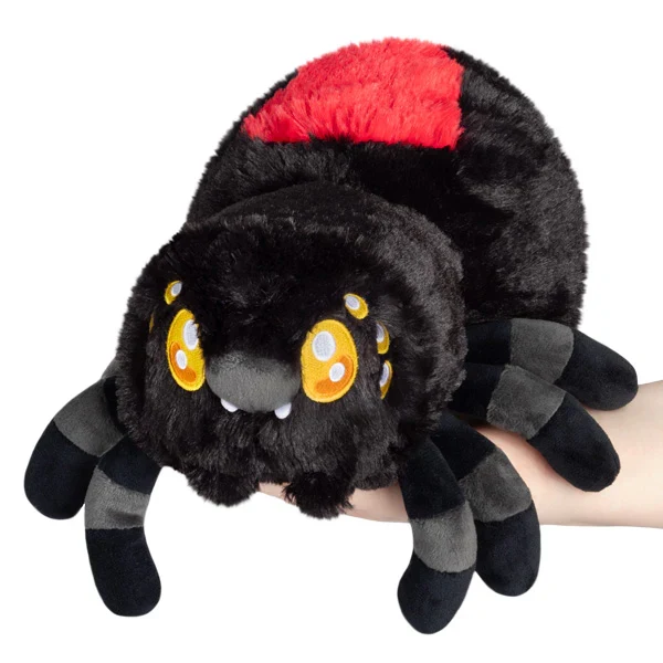 Mini Black Widow Soft Plush Stuffed Animal Toy Collectible Figure