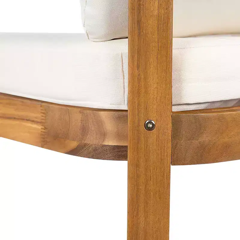 Christopher Knight Home Grayson Patio Modern Acacia Wood Armless Dining Chairs with Cushions