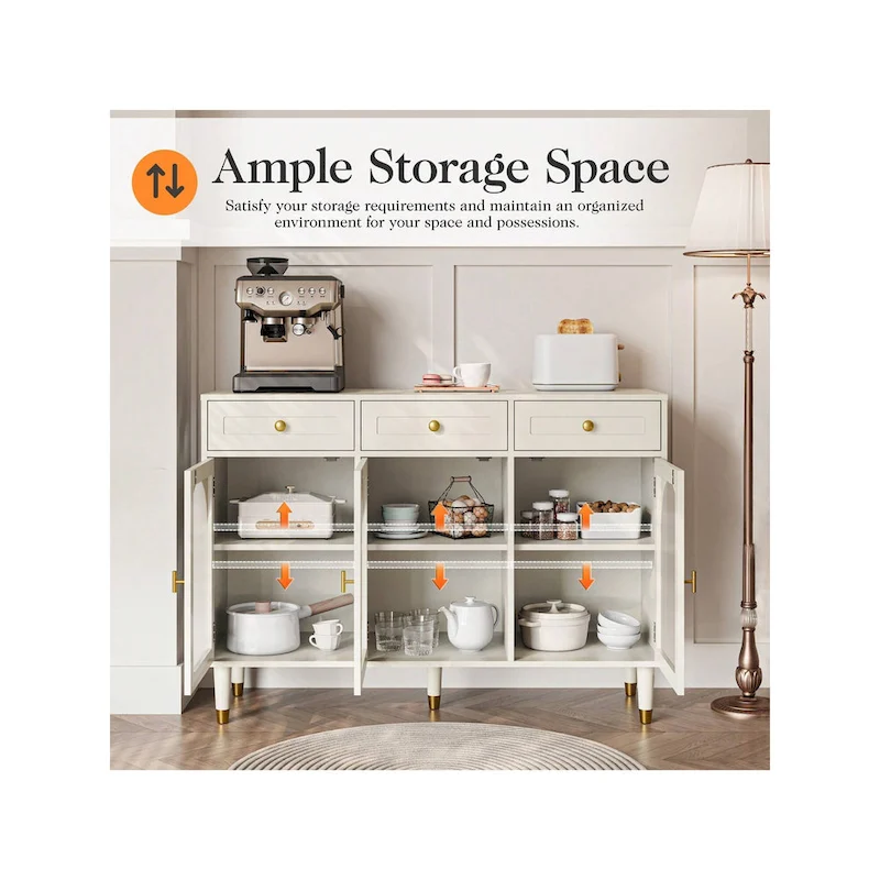 RoyalCraft RoyalCraft 47.2 Wide 3 Drawer Sideboard Buffet