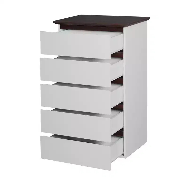 Dresser Cabinet for Bedroom, Tall Chest of Drawers with 5/6 Drawers, Wood Storage Drawers Clothing Organizer for Bedroom, Living Room