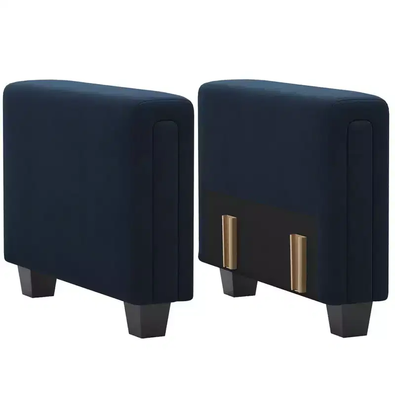 Belffin Modular Velvet Tufted Armrest Pair