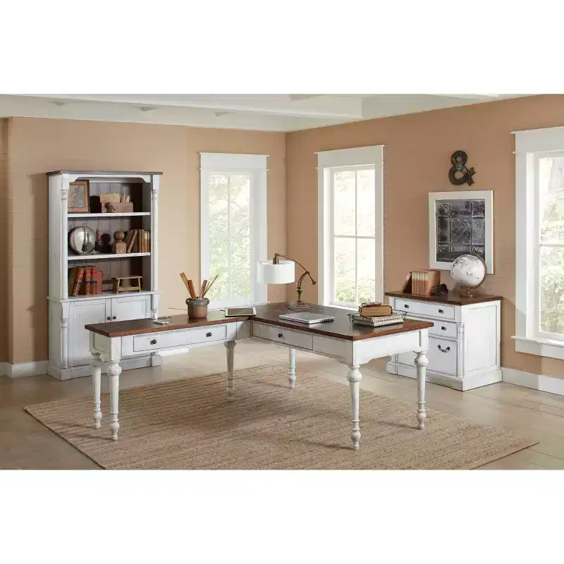 Durham File Cabinet White - Martin Furniture: Wood Lateral Storage, 3 Drawers, No Assembly Required