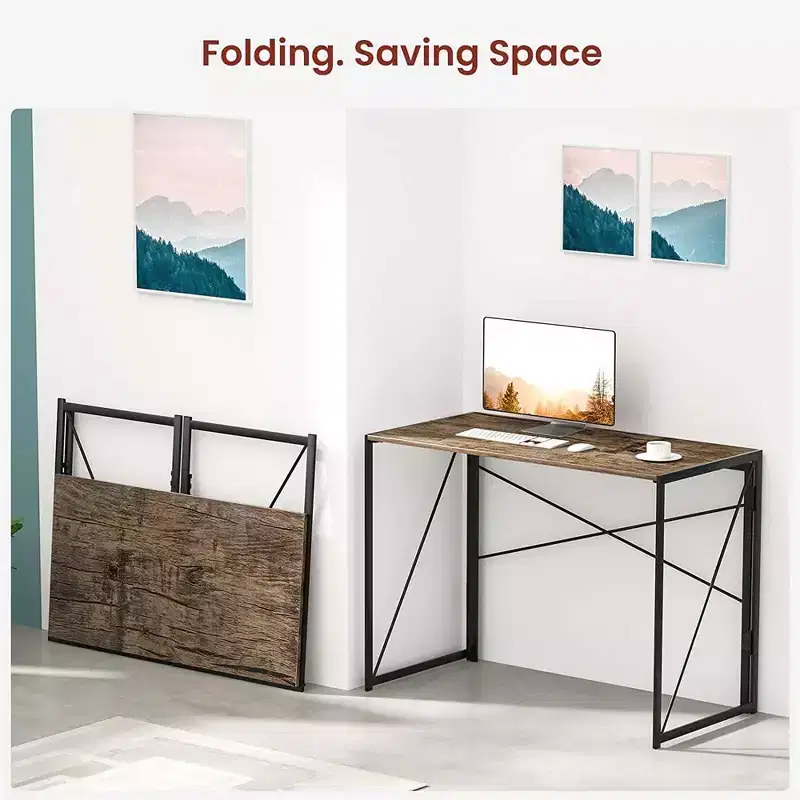 Metal & Particle Board Folding Computer Desk 39''L x 20''W x 28.5''H