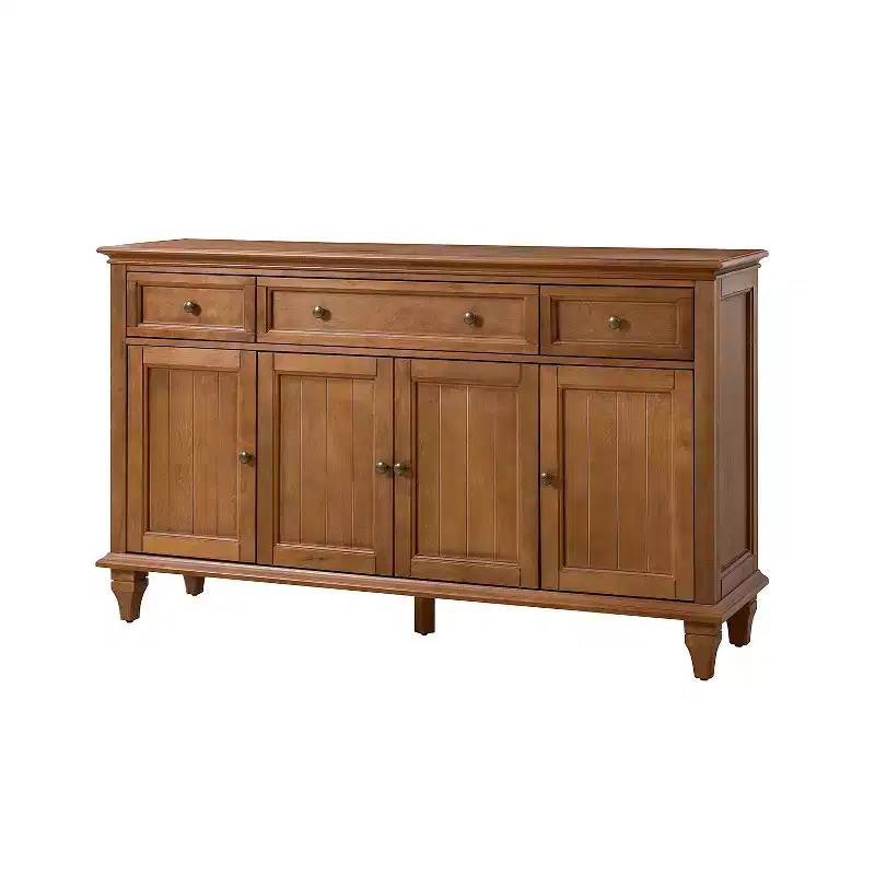Rick 58'' Wide 3 Drawer Traditional Sideboard with Solid Wood Legs| KARAT HOME