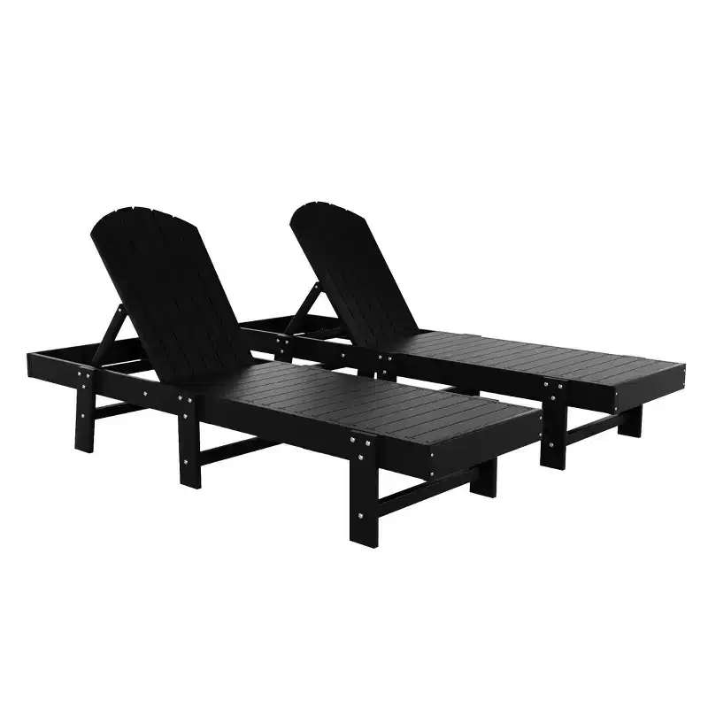 WestinTrends Dylan Classic Adirondack Poly Reclining Chaise Lounge (Set of 2pcs)