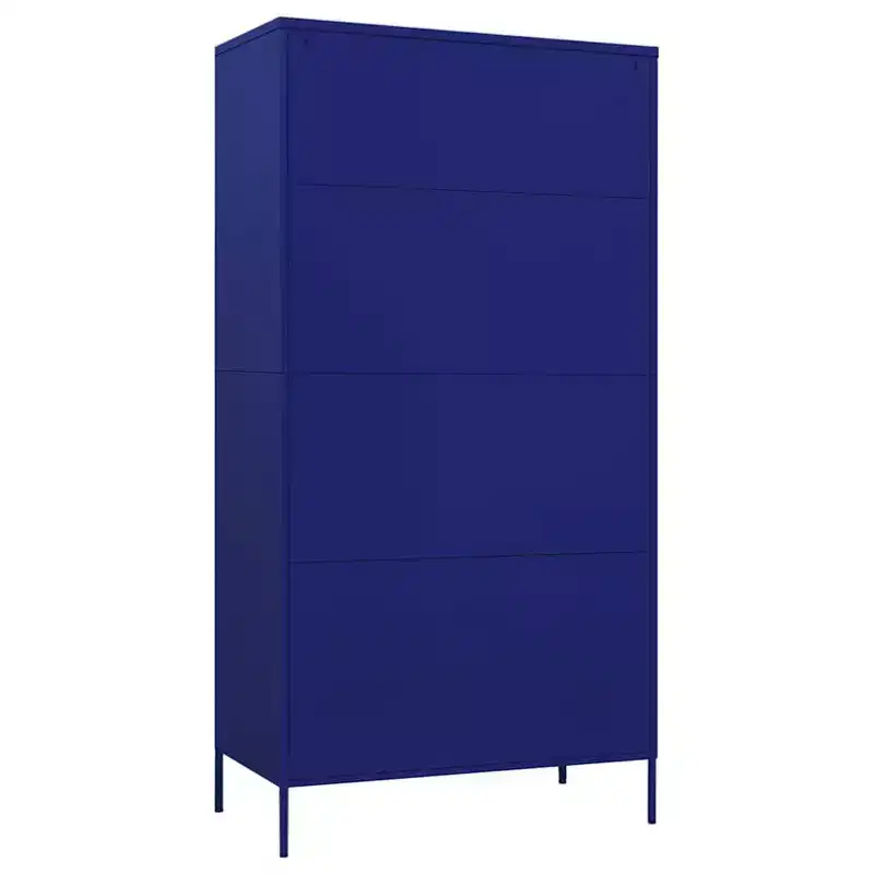 vidaXL Wardrobe Navy Blue 35.4x19.7x70.9 Steel