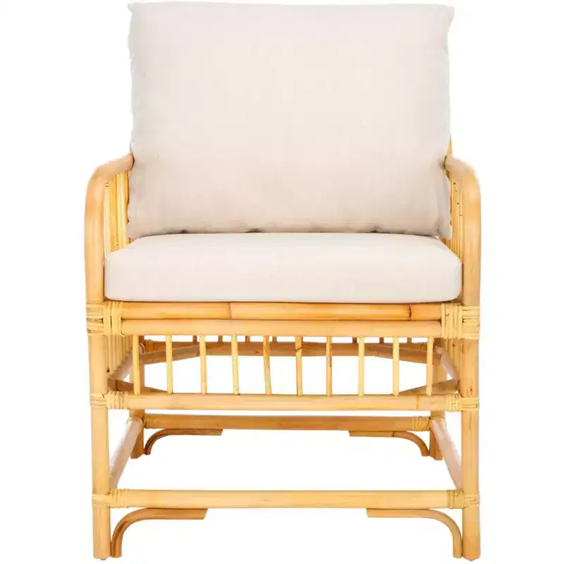 Reiley Accent Chair W/ Cushion - ACH6524 - White/Natural - Safavieh