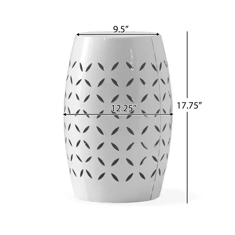 Accent Side Table, Cylindrical Design End Table for Living Room, Family Room, or Entryway, Industrial