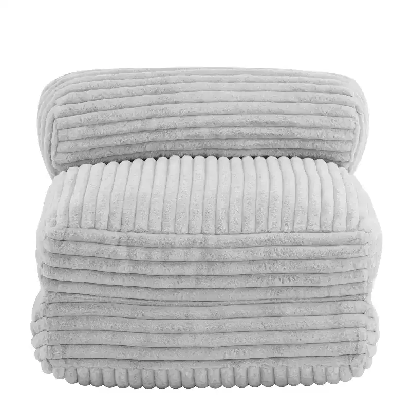 Christopher Knight Home Maegan Modern Foldable Faux Fur Bean Bag Convertible Lounge Bed with Pillow