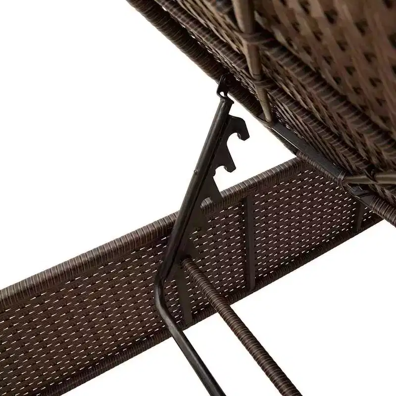 vidaXL Patio Sun Lounger PE rattan Single Multi-Position Backrest