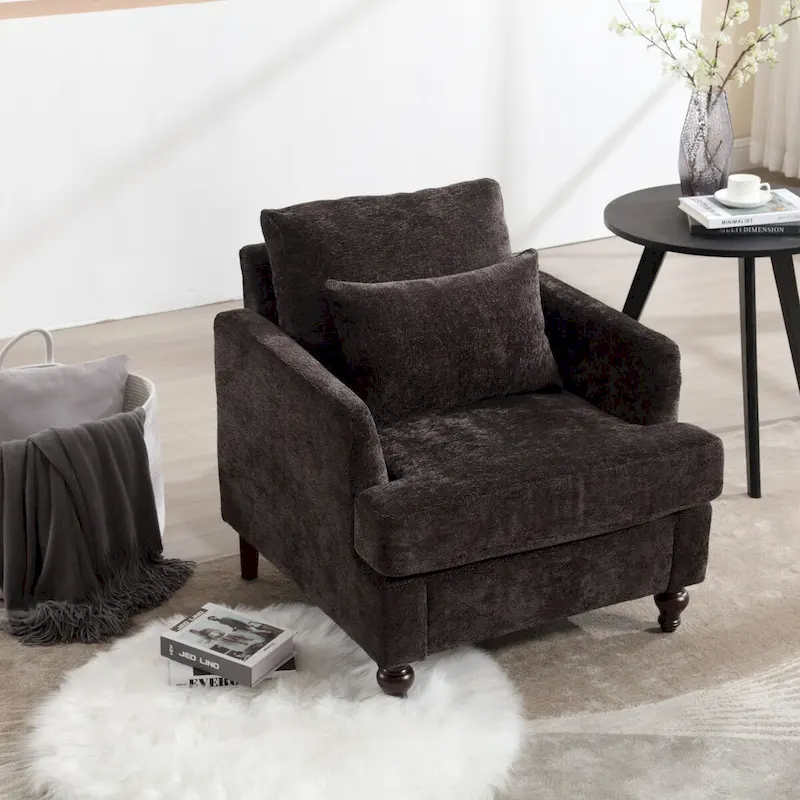 Wooden Frame Armchair, Modern Accent Chair Lounge Chair
