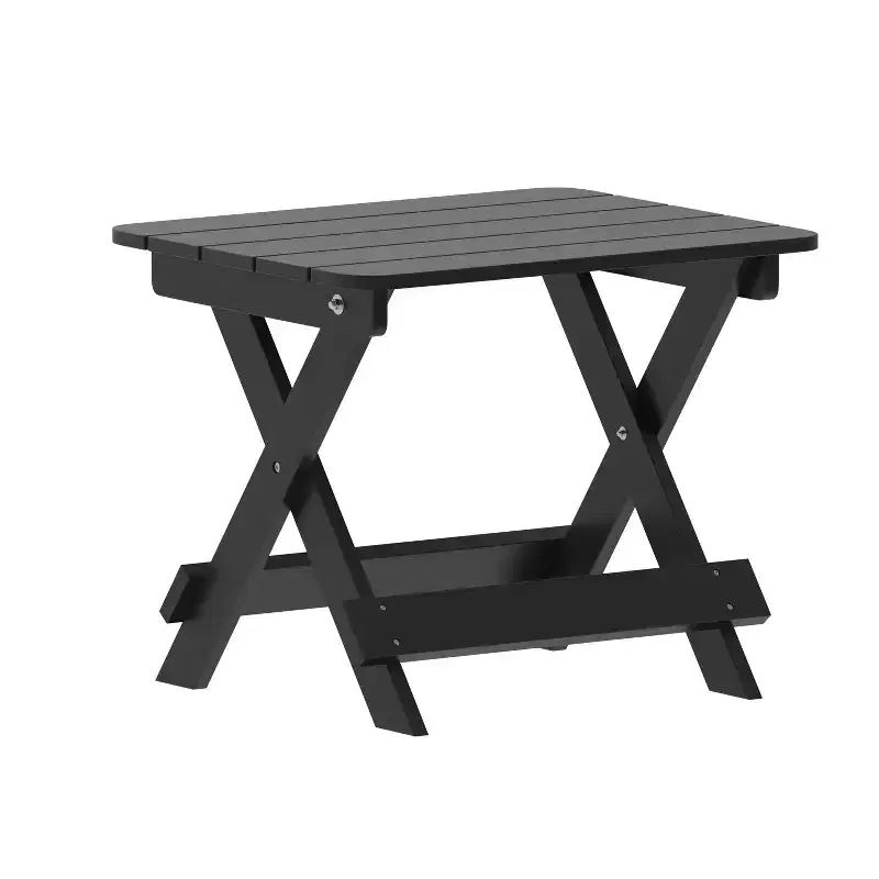 Flash Furniture Halifax Outdoor Folding Side Table, Portable All-Weather HDPE Adirondack Side Table
