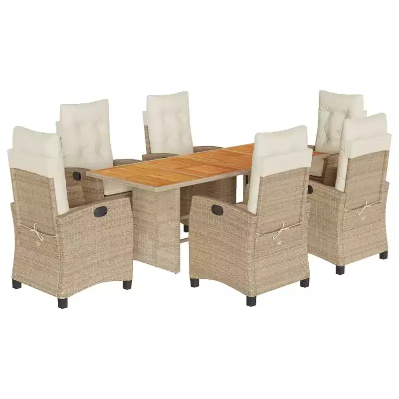 vidaXL Patio Dining Set with Cushions in Various Colors