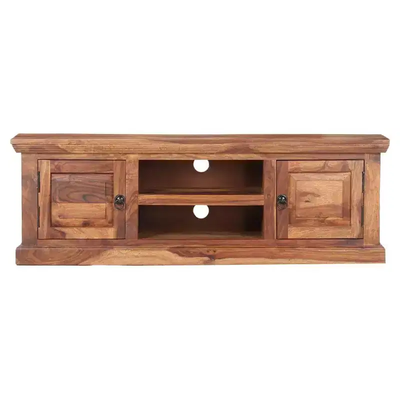 vidaXL TV Cabinet Light Brown Solid Sheesham Wood 47.2x11.8x15.7 in
