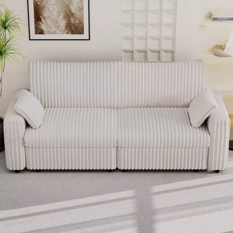 Dyonery Modular Corduroy Sectional Sofa with Washable Covers