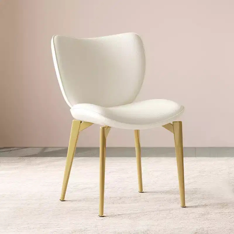 Set of 2 Modern PU Leather Dining Chairs with leather texture backrest, Stylish Side Chairs for Kitchen, Dining Room, or Living Room-Panipeachy