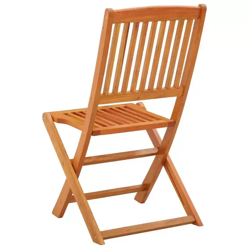 vidaXL Garden Chair Set of 2 Natural wood Solid eucalyptus wood Standard