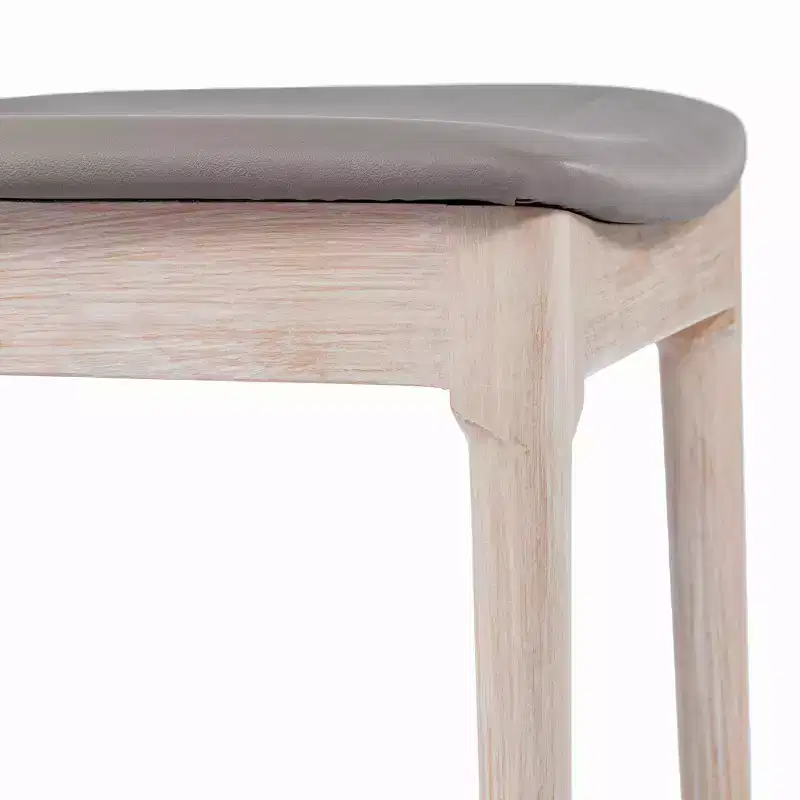 Set of 2 Solid Beechwood Dining Chairs Spindle Backrest Padded Vinyl Seat 500 lbs