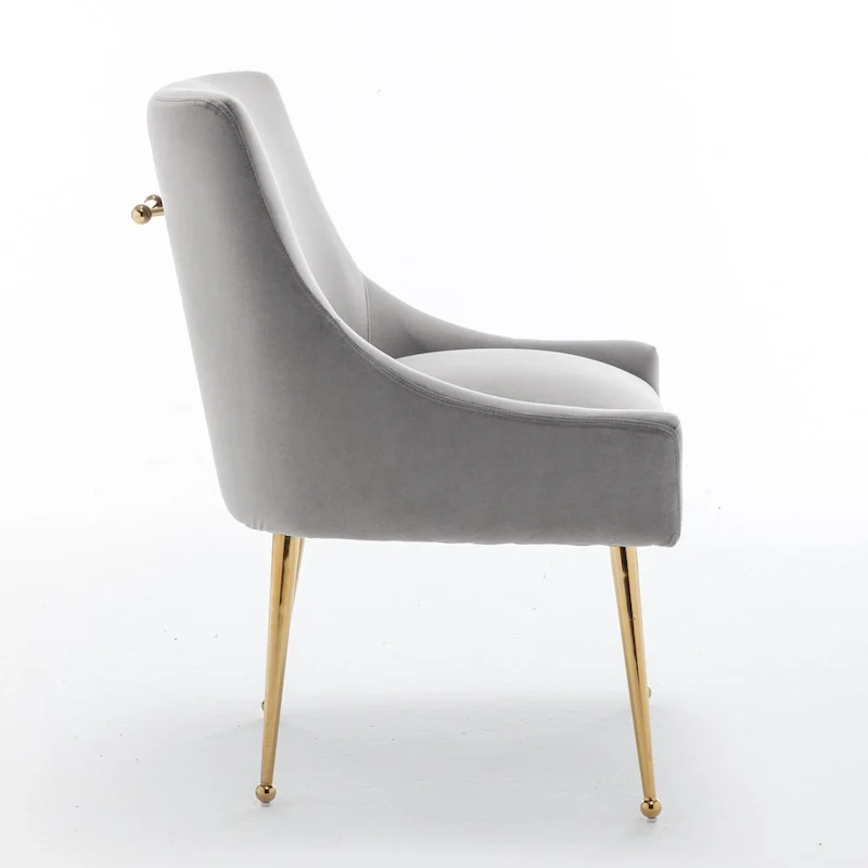 SEYNAR Velvet Upholstered Dining Chair Set of 2, Modern Glam Armless Side Chair