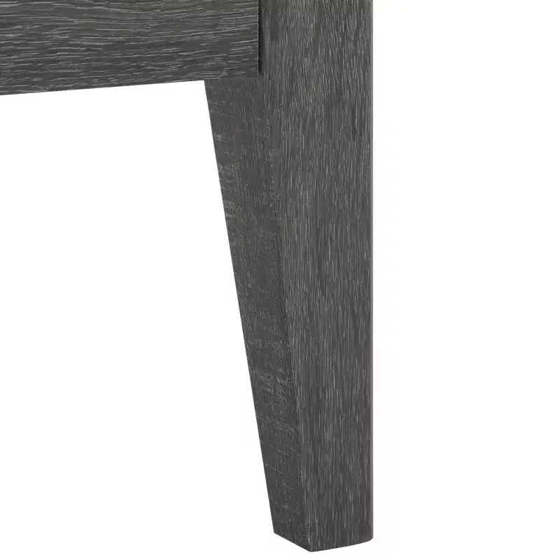 1-Drawer 1-Shelf Nightstand with Gold Pulls, Walnut Finish Bedside Table