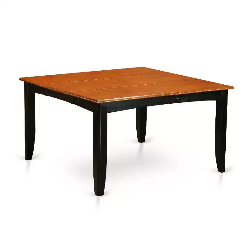 HomeStock 6-Piece Square Black & Cherry Finish Solid Wood Top dining Table with 1-Bench and 4-Chairs