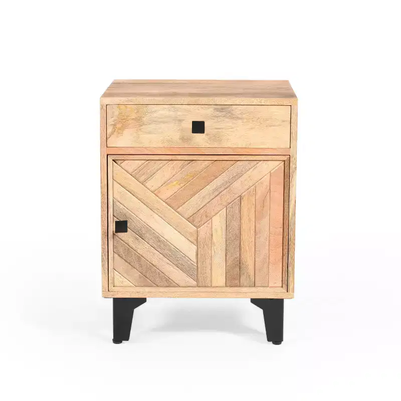 Fogmere Contemporary Nightstand with Drawer, Natural