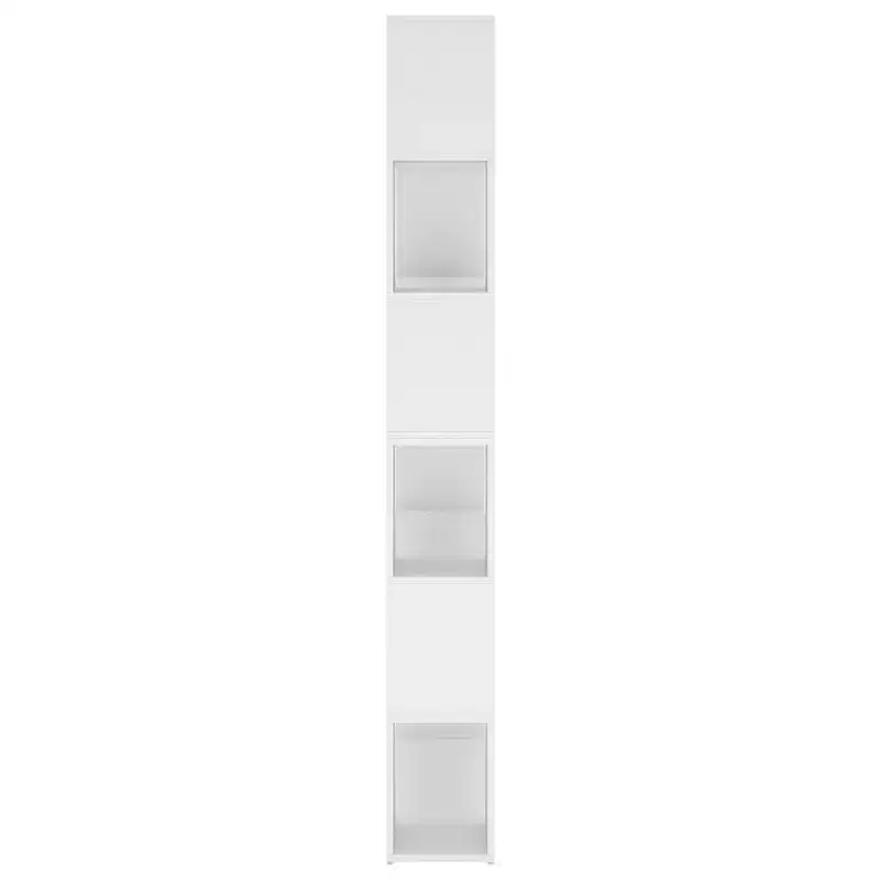 XL Book Cabinet Room Divider White Engineered wood 39.4x9.4x74.0 in