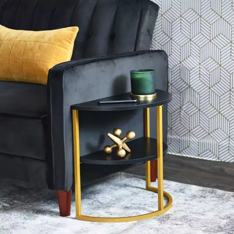 Half Moon Side End Table