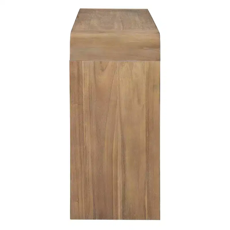Whisen Rustic Console Table Entryway Table Side Table with Fluted Drawer Front