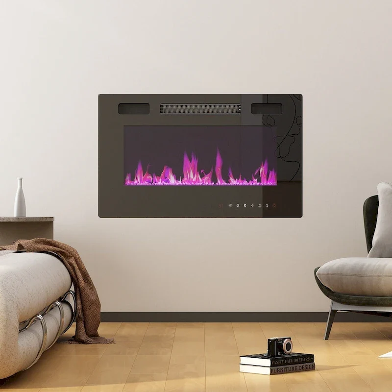 Entertainment Center with Fireplace Option:2 Flame Modes1500W 68.9W