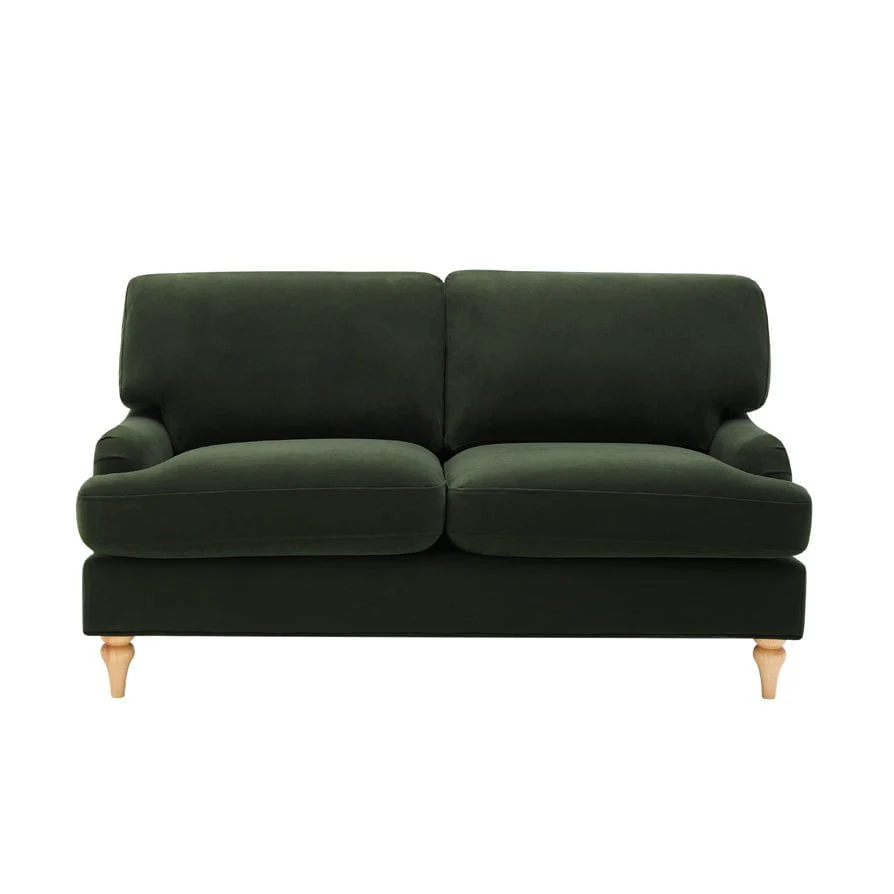 2 Seater Sofa - Dark Olive Green - Lead the way for effortless style and luxurious comfort with the in a beautiful matte velvet.