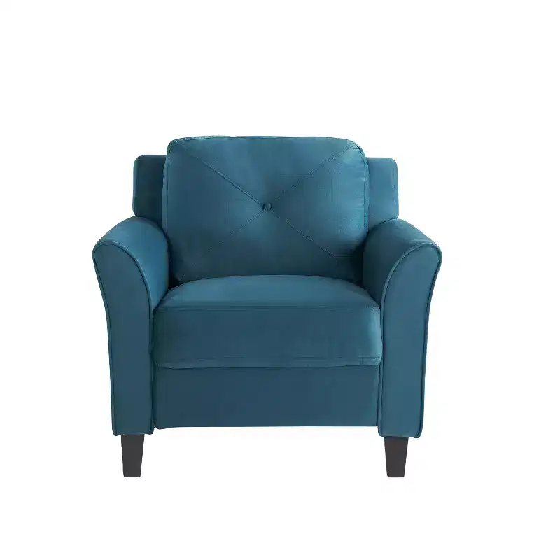 Blue velvet chair