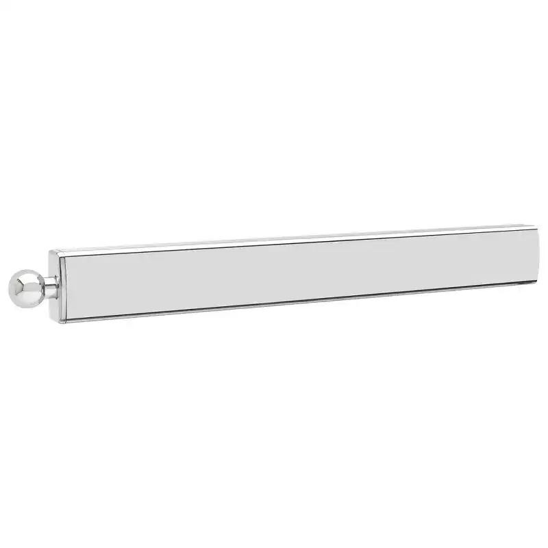 14 Pull Out Valet Rod for Closet Organization, Extendable Sliding Clothes Storage Hanging Rack w/Mounting Hardware, Chrome