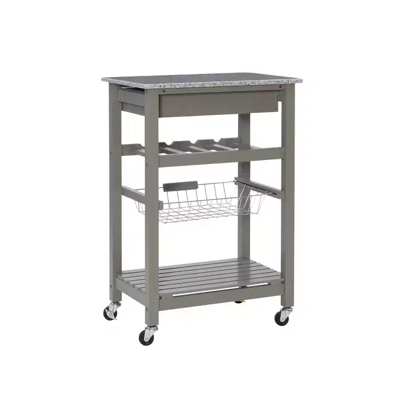Roger Kitchen Island Granite Top - Linon