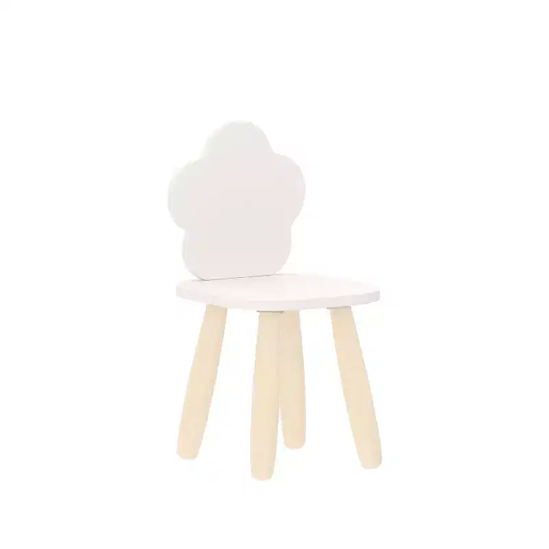 Buzz & Bloom Kids 3-Piece Wood Cloud-Shaped Table and Chairs Set