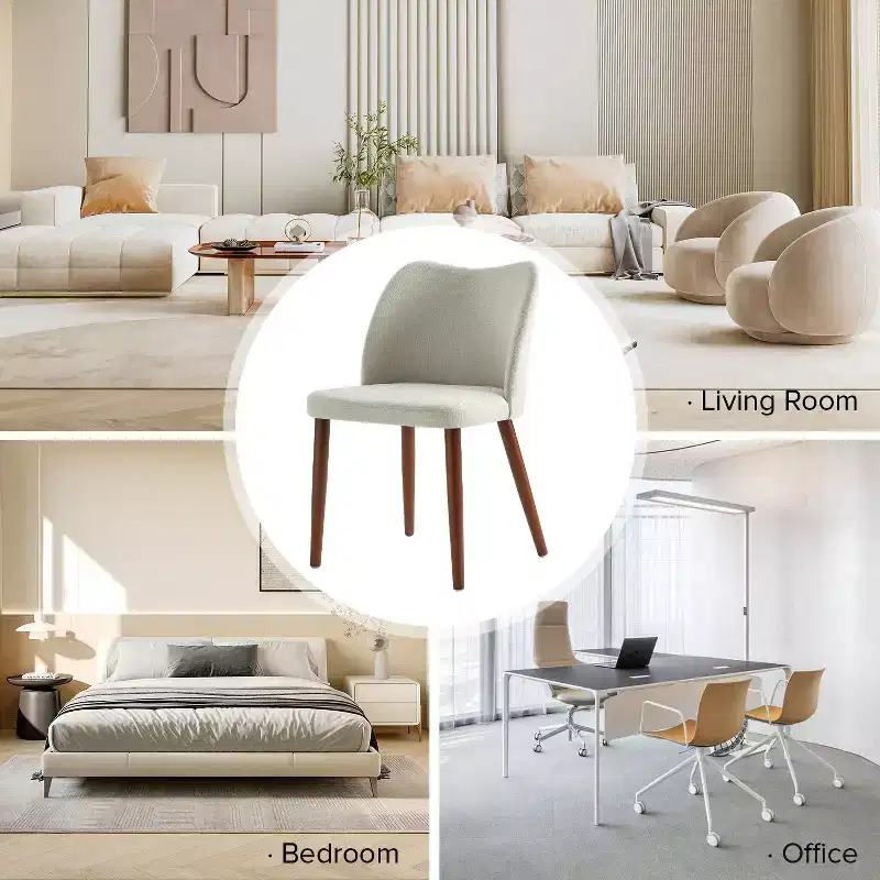 Elisa Mid-century Modern Upholstered Dining Chair Set of 2| ART OF LIVING DESIGNS
