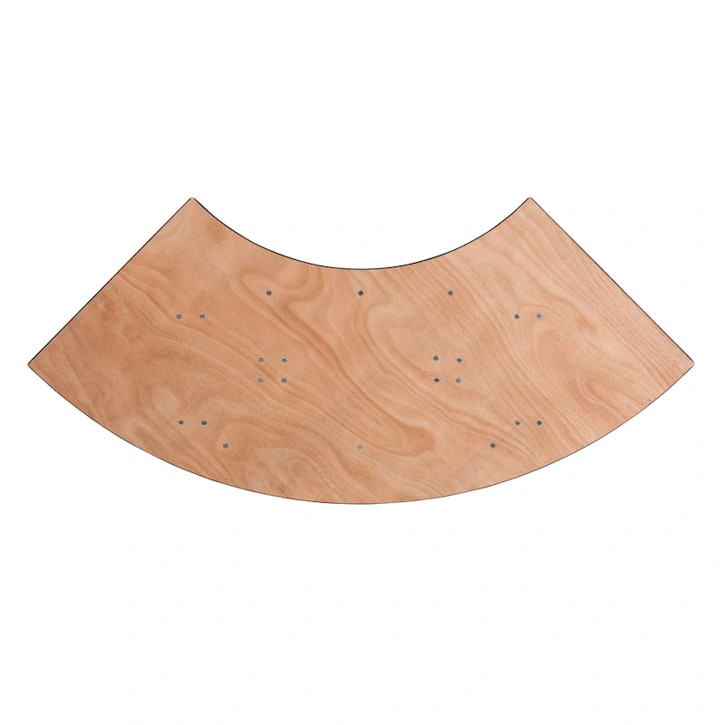 4-foot Serpentine Wood Folding Banquet Table - 24W x 48D x 30.25H - 24W x 48D x 30.25H